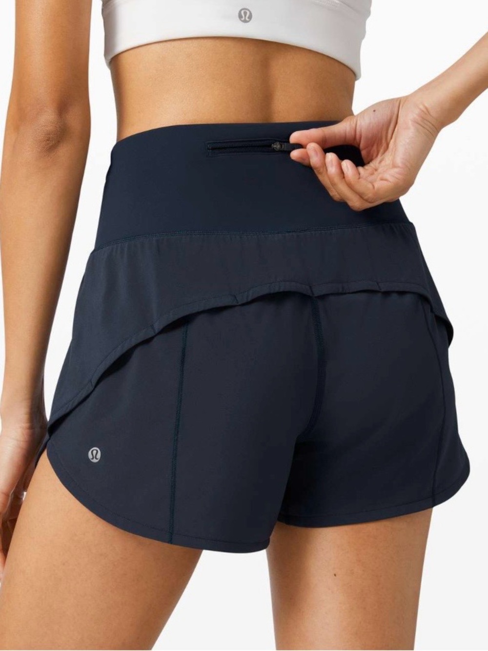 Lululemon Women's True Navy Speed Up Shorts Size 6 Tall